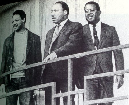 Martin Luther King, Jr. moments before being assassinated