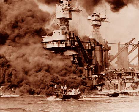 Pearl Harbor under attack 12-7-41